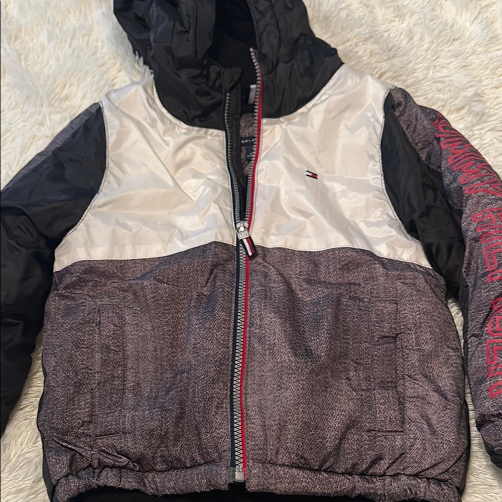Tommy Hilfiger Kids' Black and Gray Jacket